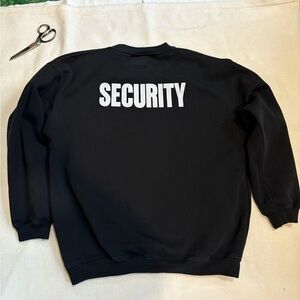 Vetements Black Crewneck Security Sweater